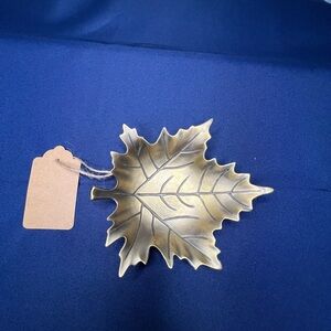 Brass Leaf-Shaped Decorative Dish